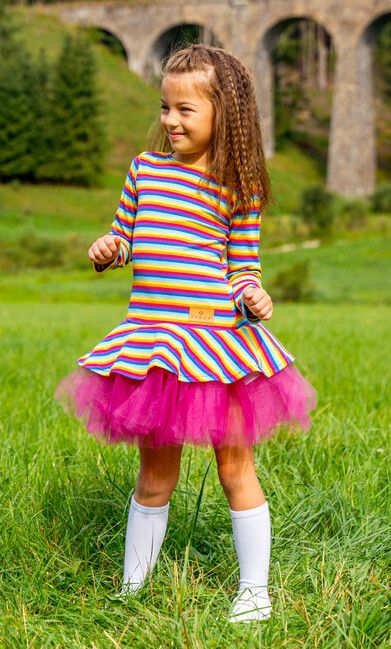 Rochie PRIMAVERA™ rainbow fucsie